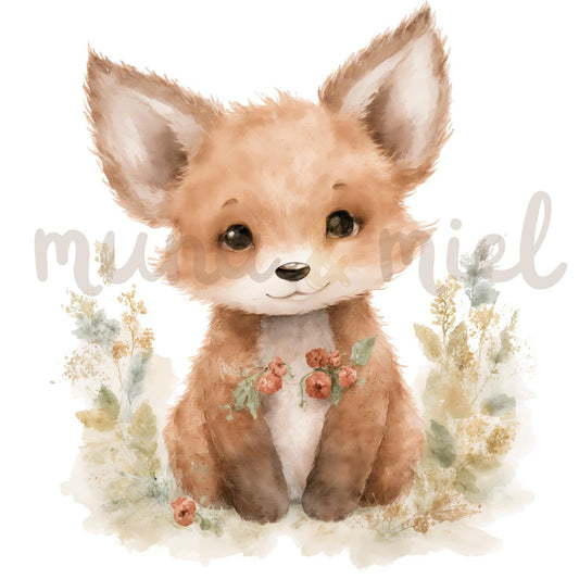 Dúo ¨Amigos del bosque¨ - Arte digital imprimible (set de 2)