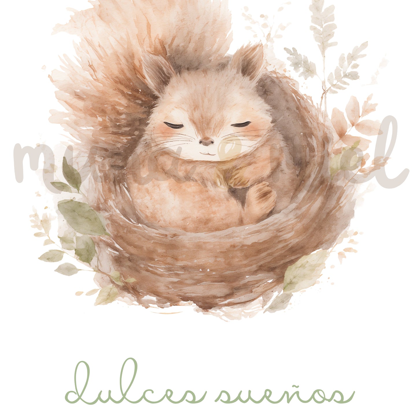 Lámina Dulces Sueños - Arte digital imprimible