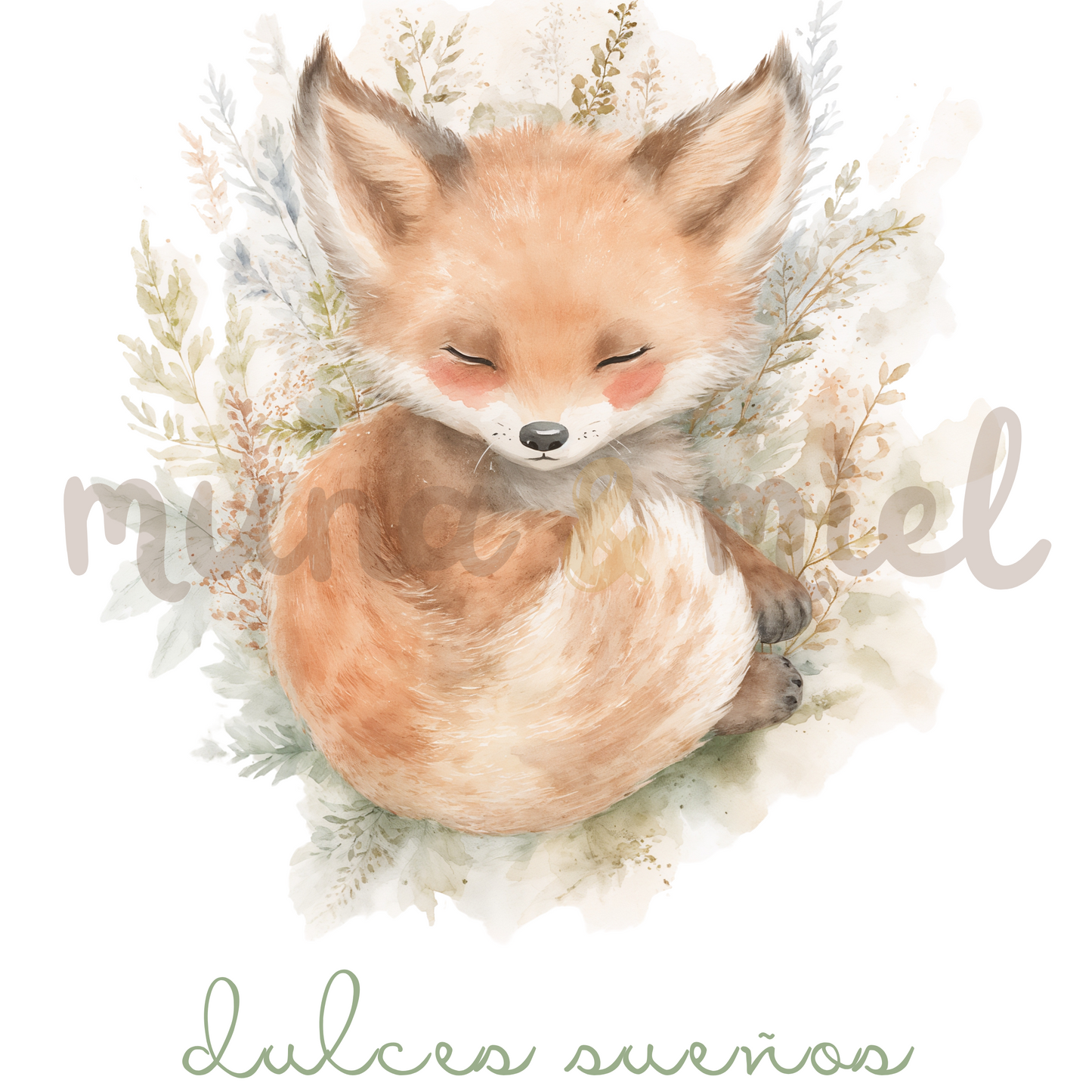 Lámina Dulces Sueños - Arte digital imprimible