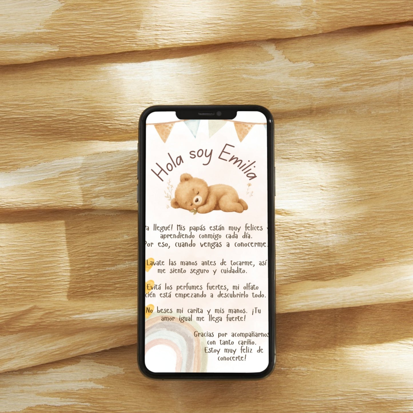 Anuncio de Nacimiento Digital (con reglas de visita) - versión imagen+animada