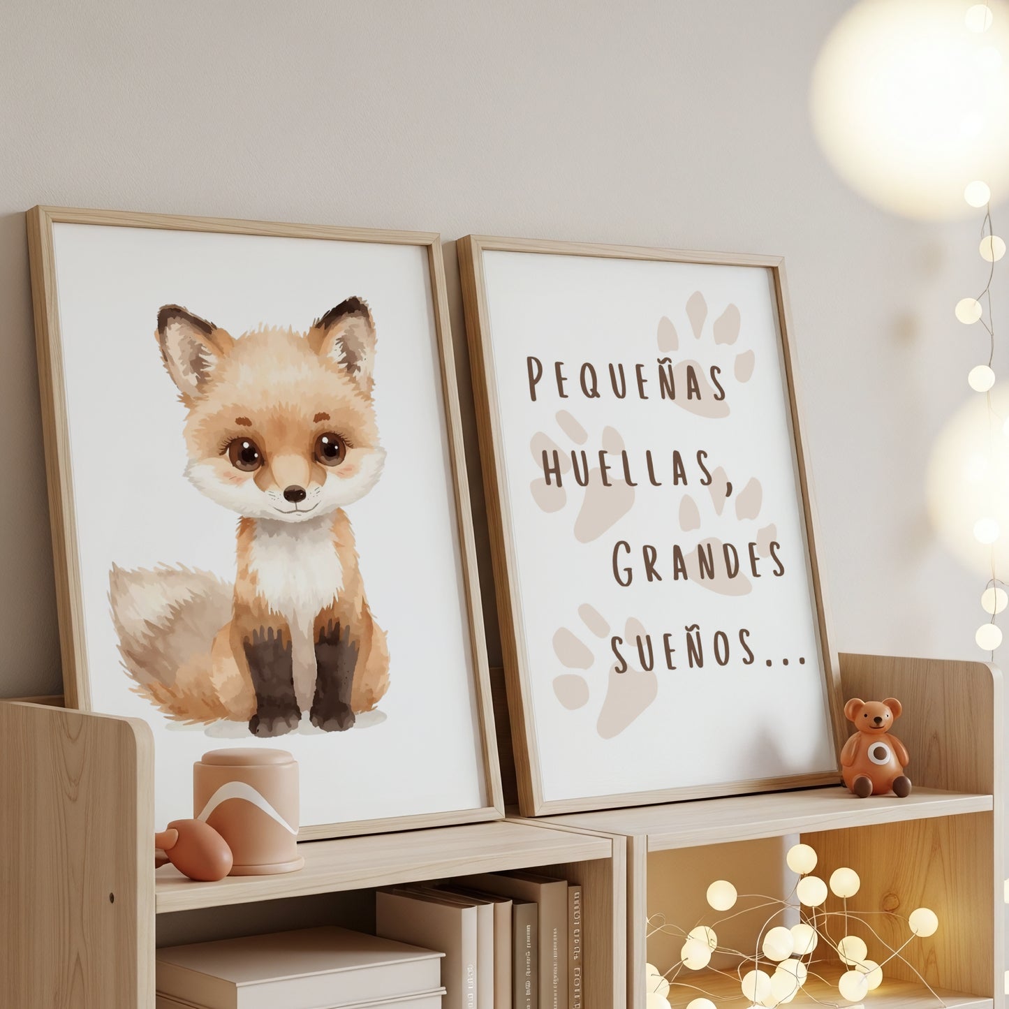 Dúo Pequeñas Huellas- Arte digital imprimible (set de 2)
