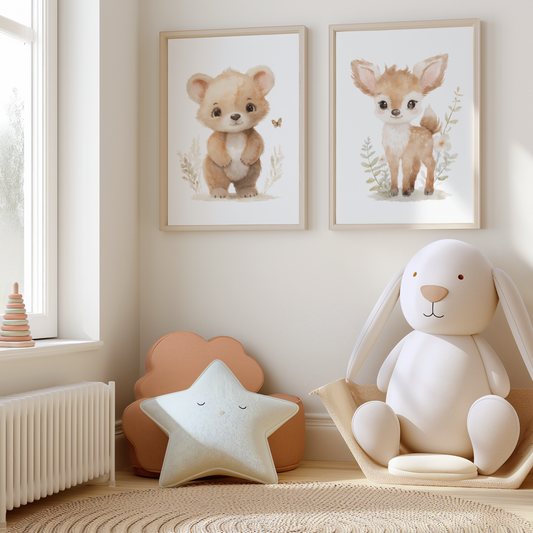 Dúo ¨Bosque Suave¨ - Arte digital imprimible (set de 2)