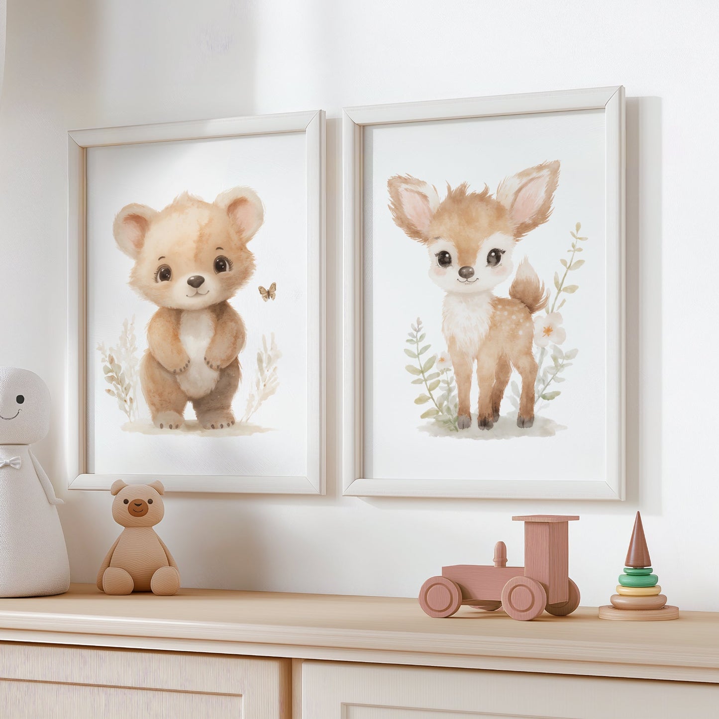 Dúo ¨Bosque Suave¨ - Arte digital imprimible (set de 2)